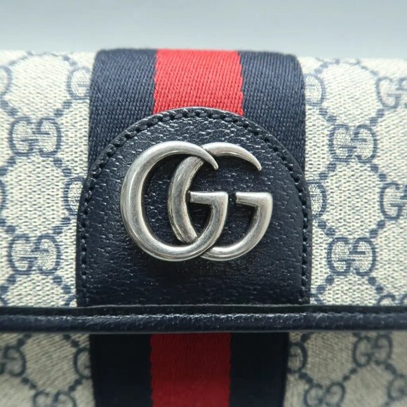 GUCCI Ophidia Navy Canvas Shoulder Bag 1026-123124 - Picture 8 of 12